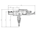 Testa di taglio laser a fibra 8 kW con smusso (angolo retto a pendolo singolo)