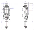 Testa di taglio laser a fibra da 30 kW con smusso